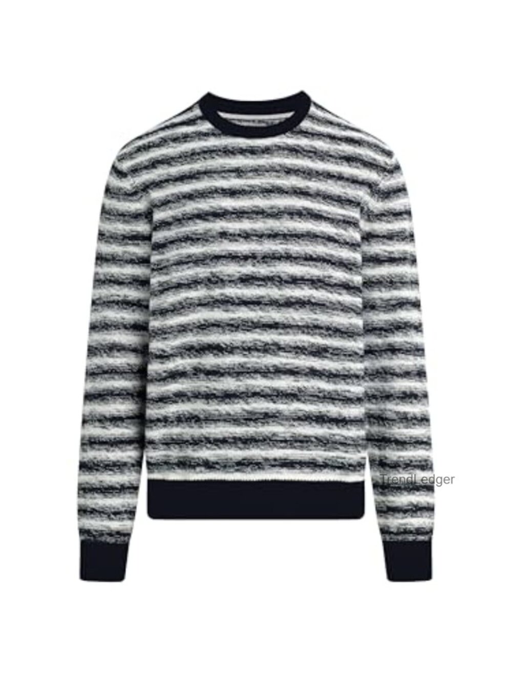 Men's Crewneck Knit Pullover Sweater Relaxed Fit Long Sleeve Wool Cashmere Blend - Picture 7 of 7
